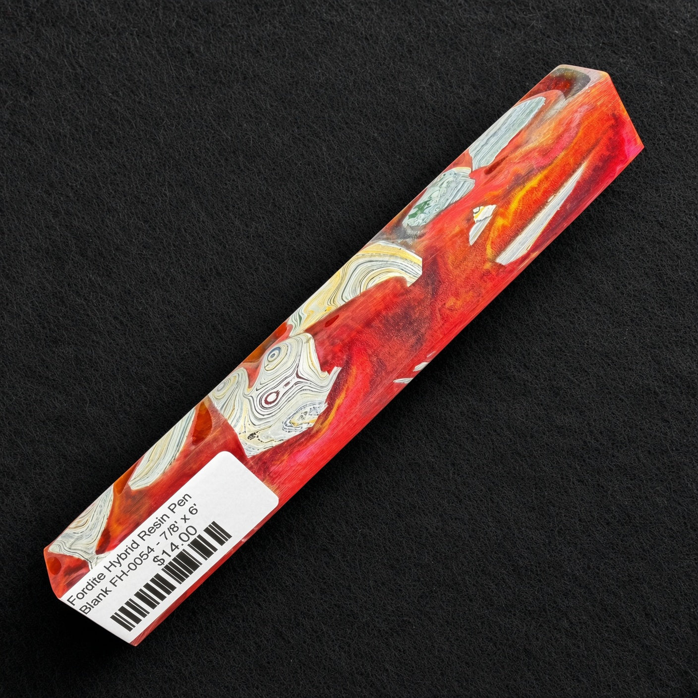 Fordite Hybrid Resin Pen Blank FH-0054 - 7/8" x 6"