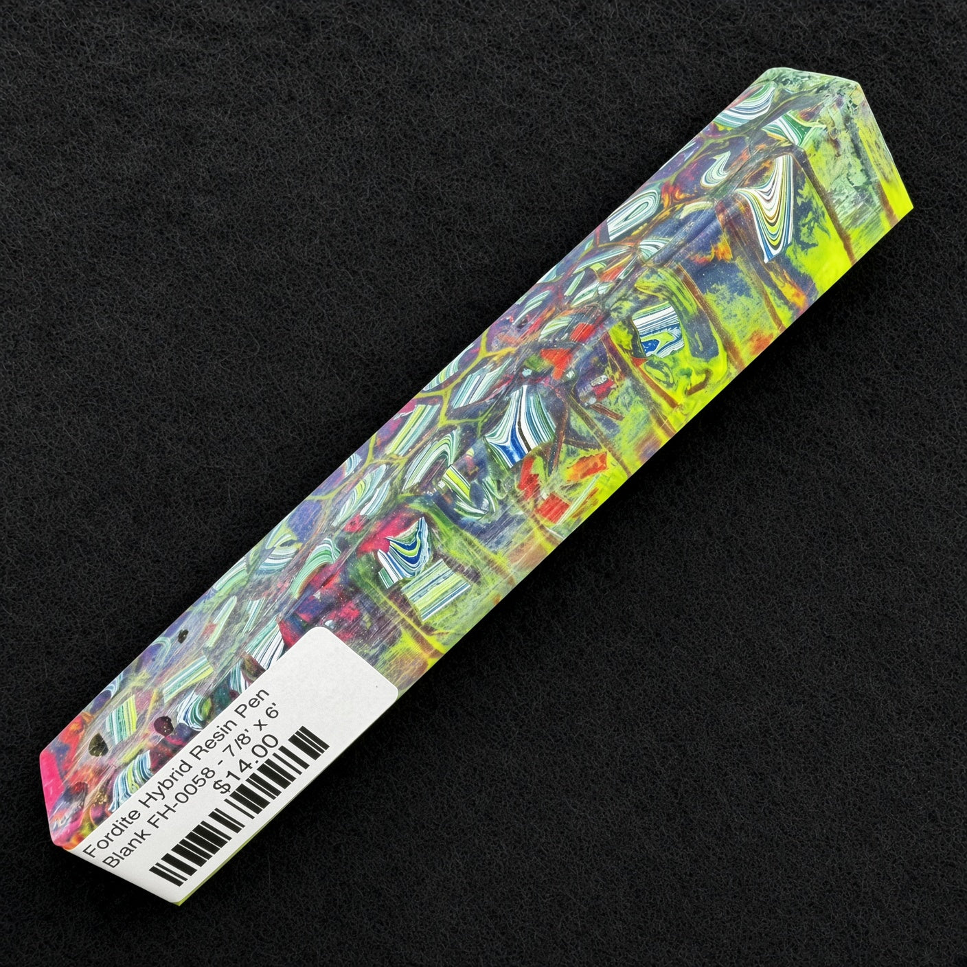Fordite Hybrid Resin Pen Blank FH-0058 - 7/8" x 6"