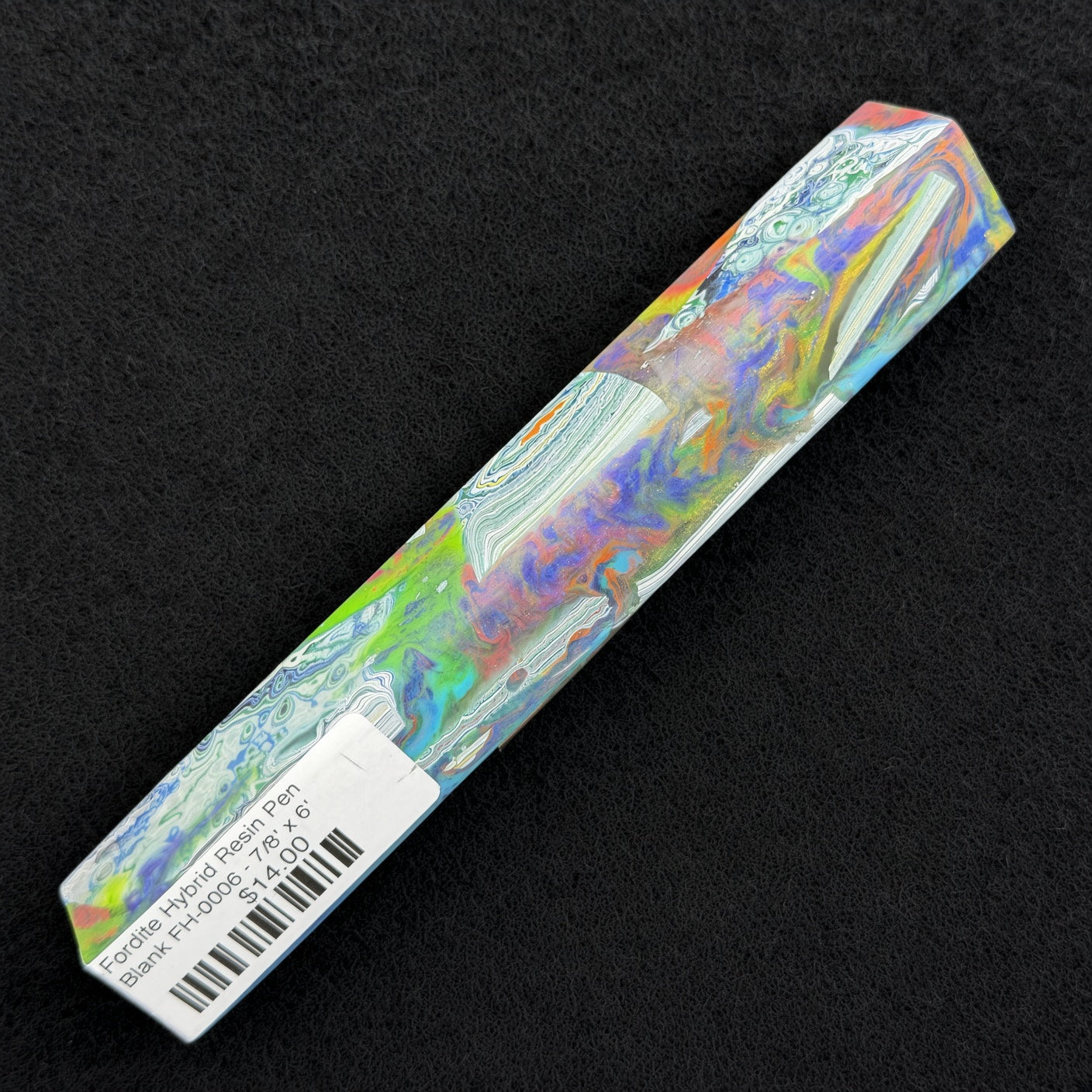 Fordite Hybrid Resin Pen Blank FH-0006 - 7/8" x 6"