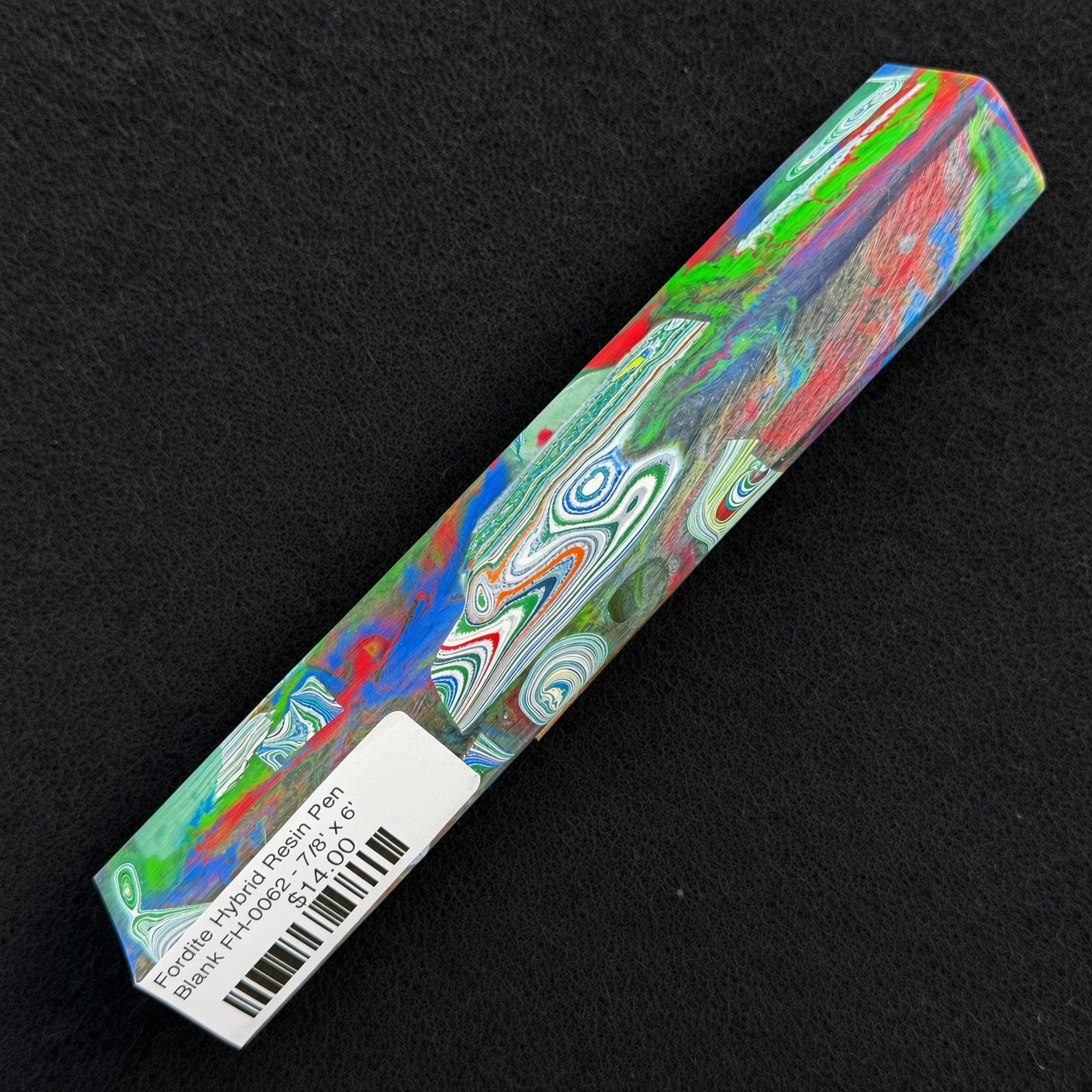 Fordite Hybrid Resin Pen Blank FH-0062 - 7/8" x 6"