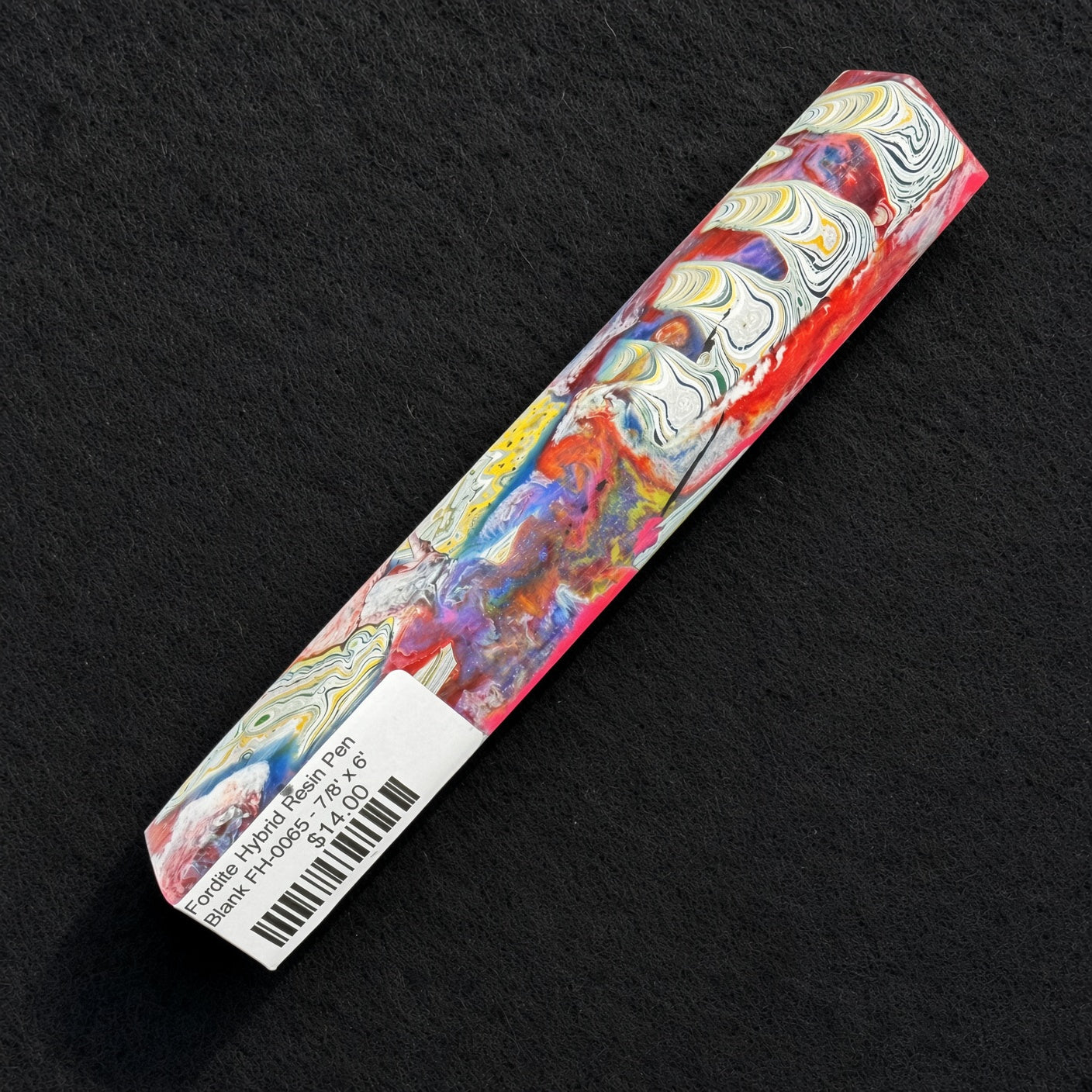 Fordite Hybrid Resin Pen Blank FH-0065 - 7/8" x 6"