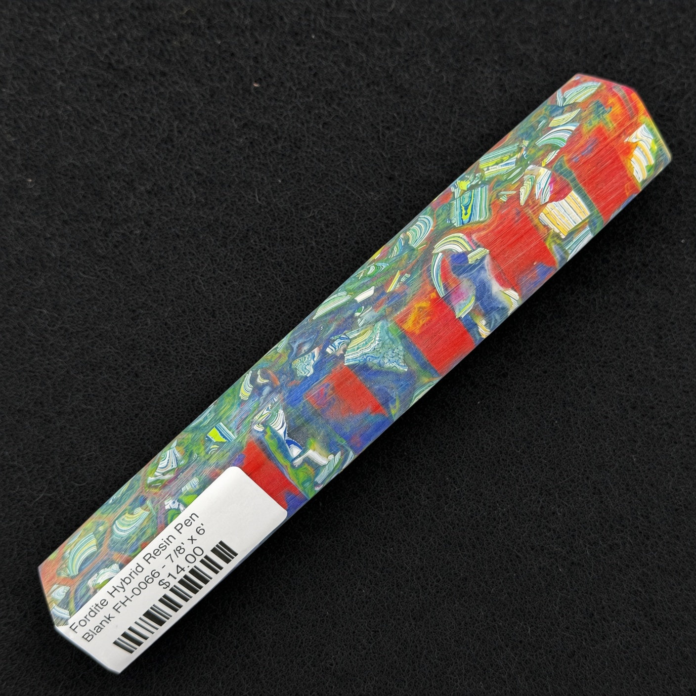 Fordite Hybrid Resin Pen Blank FH-0066 - 7/8" x 6"