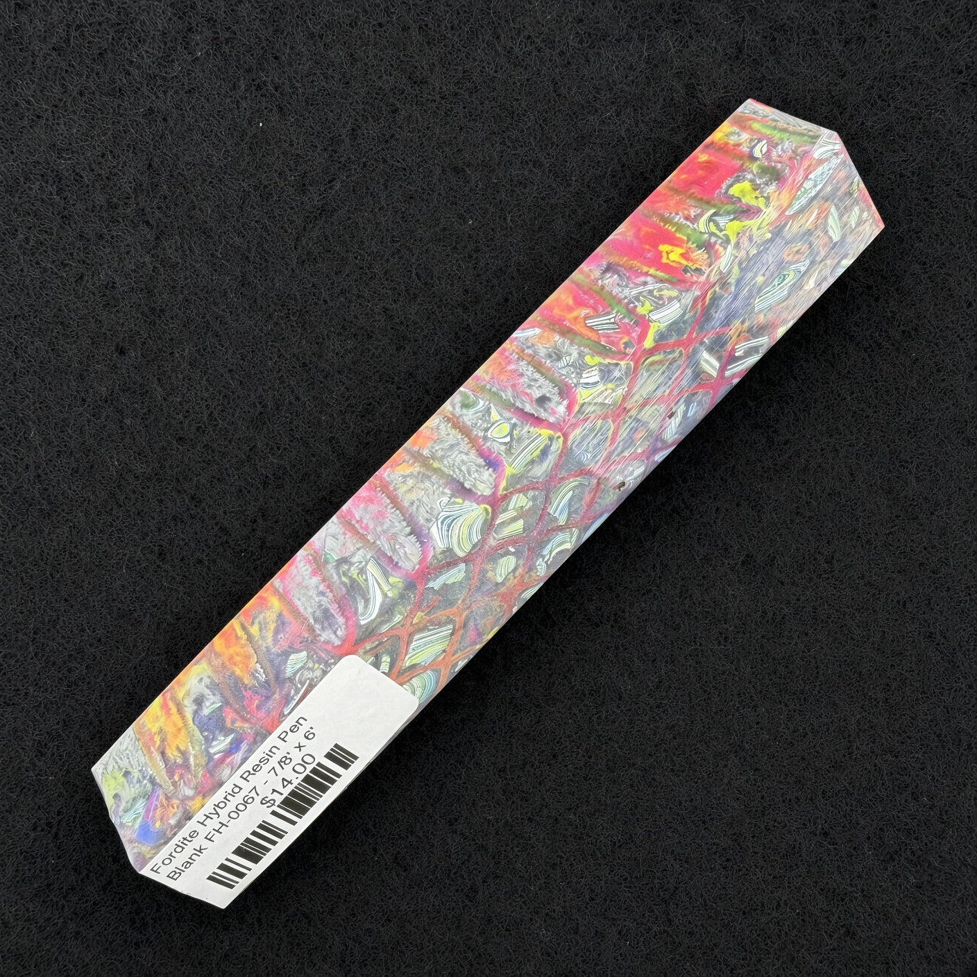 Fordite Hybrid Resin Pen Blank FH-0067 - 7/8" x 6"
