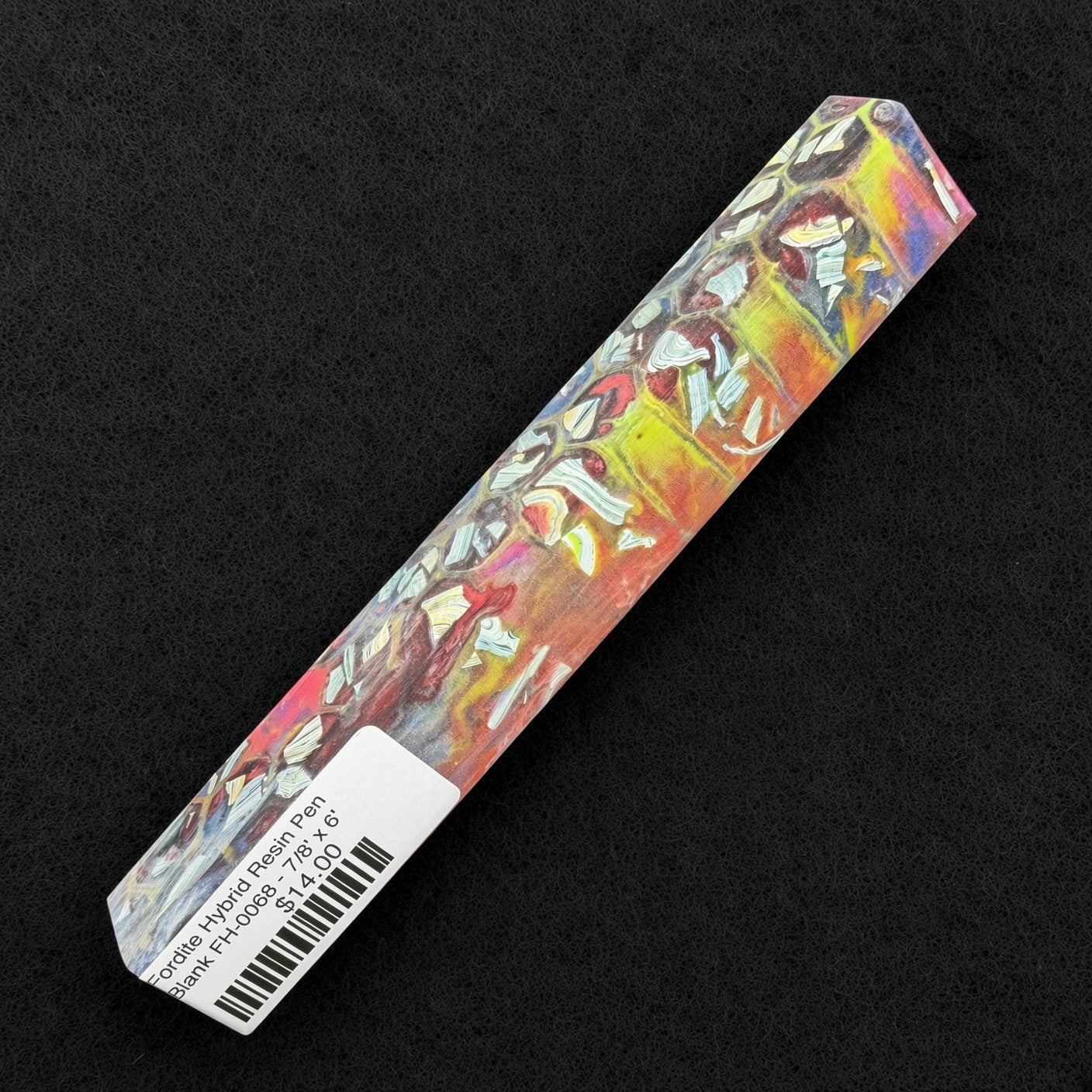 Fordite Hybrid Resin Pen Blank FH-0068 - 7/8" x 6"
