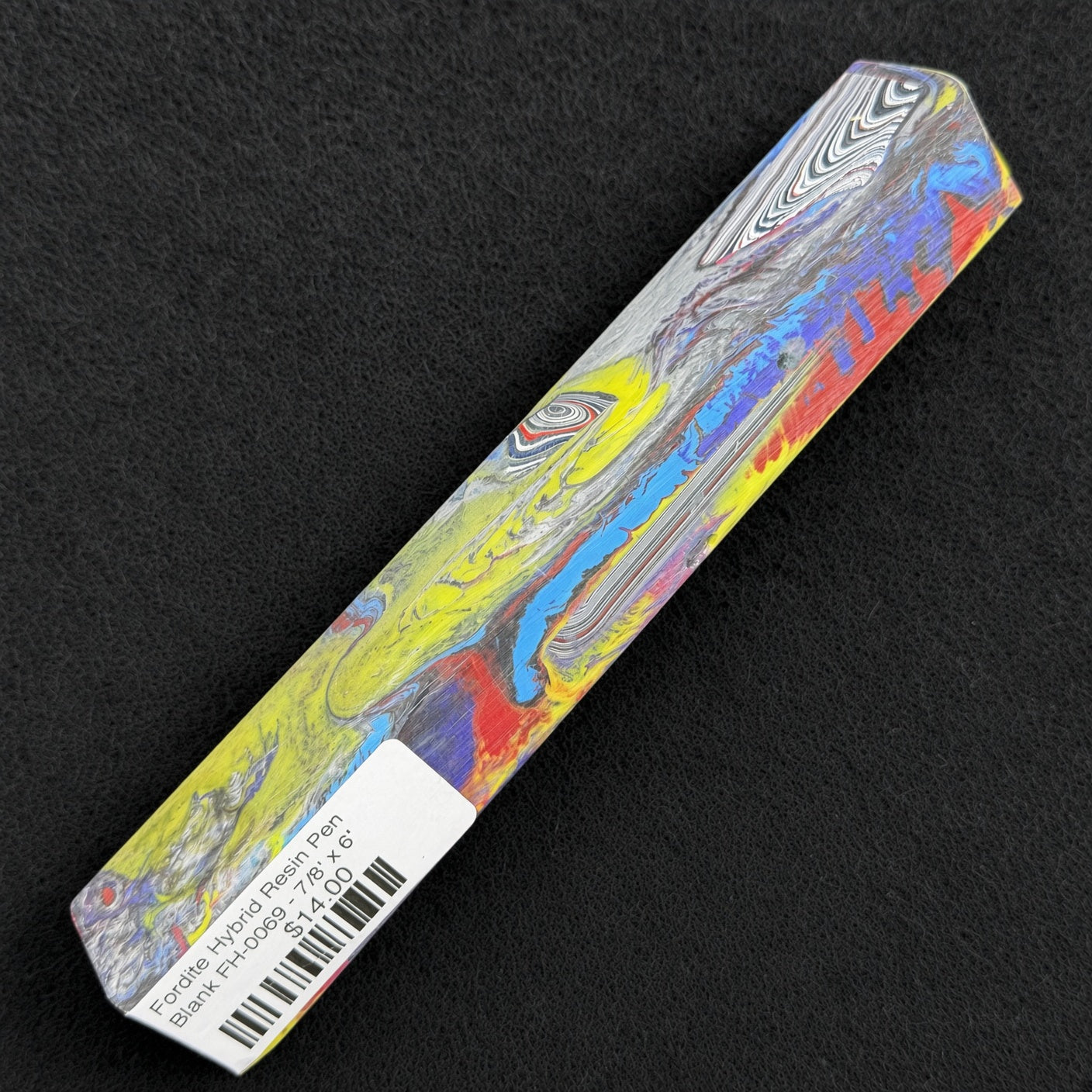 Fordite Hybrid Resin Pen Blank FH-0069 - 7/8" x 6"
