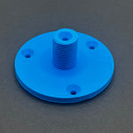 3D printed lathe chuck holder mounted on workshop wall