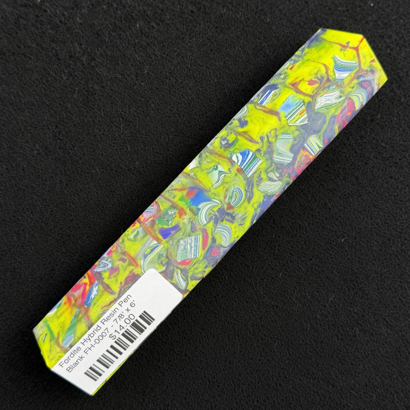 Fordite Hybrid Resin Pen Blank FH-0007 - 7/8" x 6"