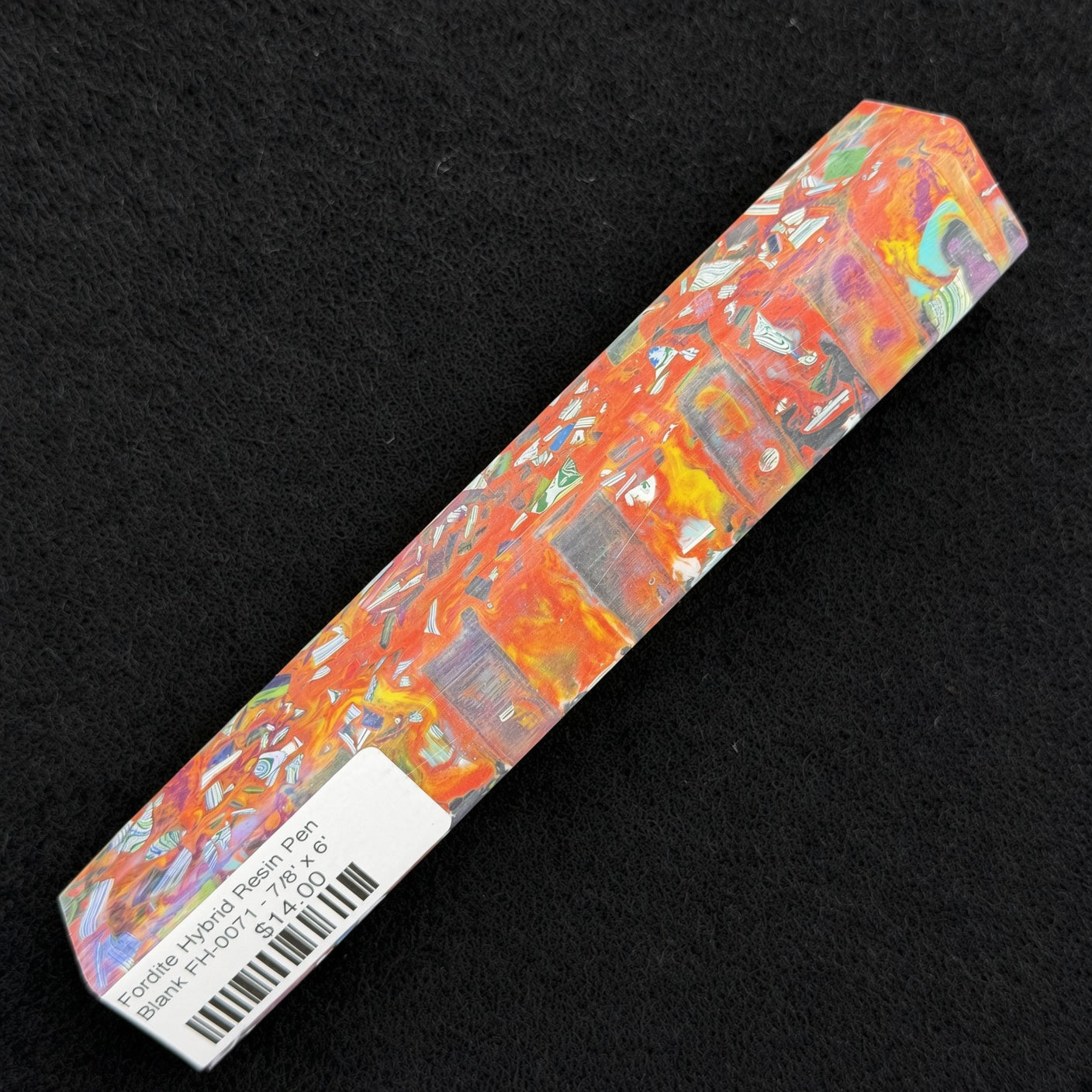 Fordite Hybrid Resin Pen Blank FH-0071 - 7/8" x 6"