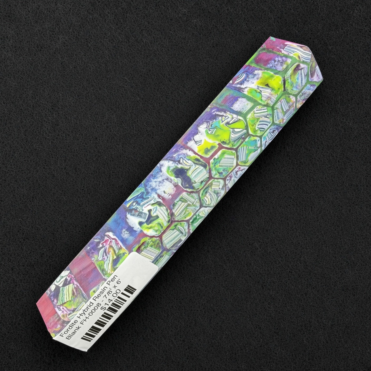 Fordite Hybrid Resin Pen Blank FH-0008 - 7/8" x 6"