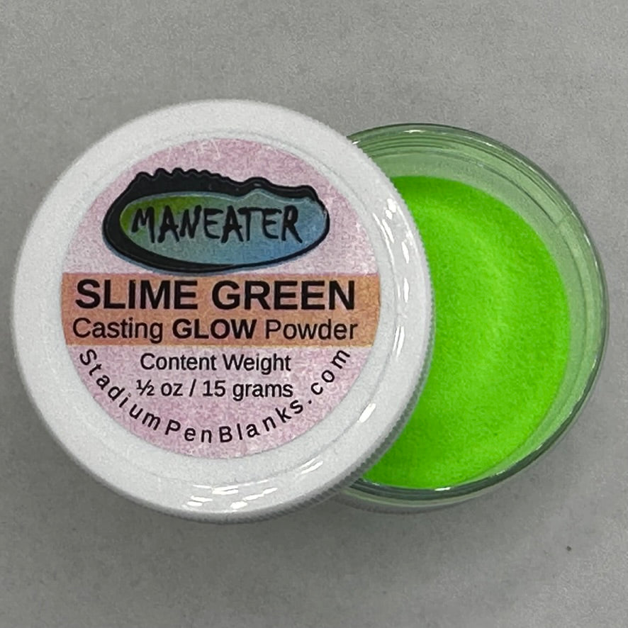 Slime Green Glow in the Dark Mica Powder Jar - Maneater