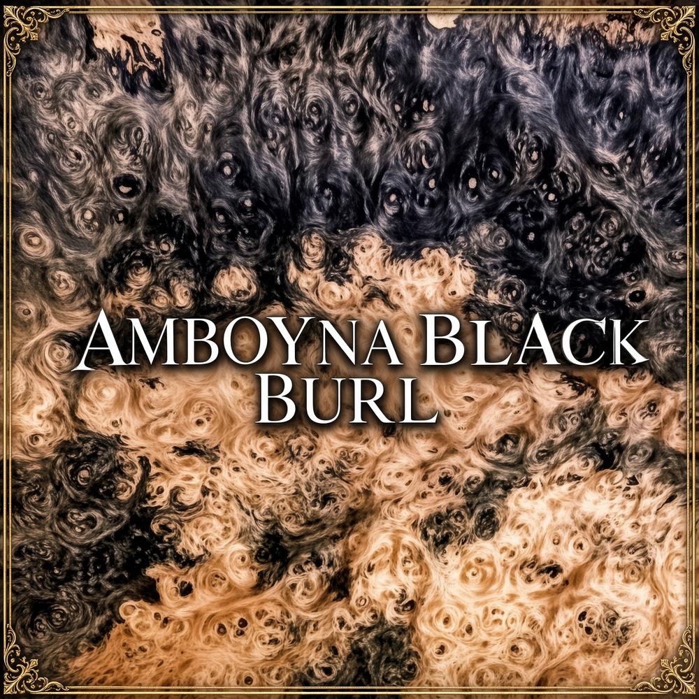 Amboyna Black Burl Wood Blanks