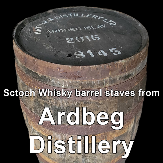 Wood from Ardbeg Distillery scotch barrel staves