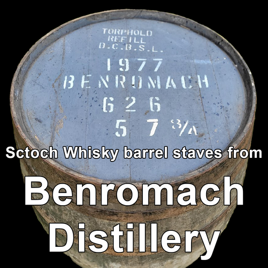 Wood from Benromach Distillery scotch barrel staves