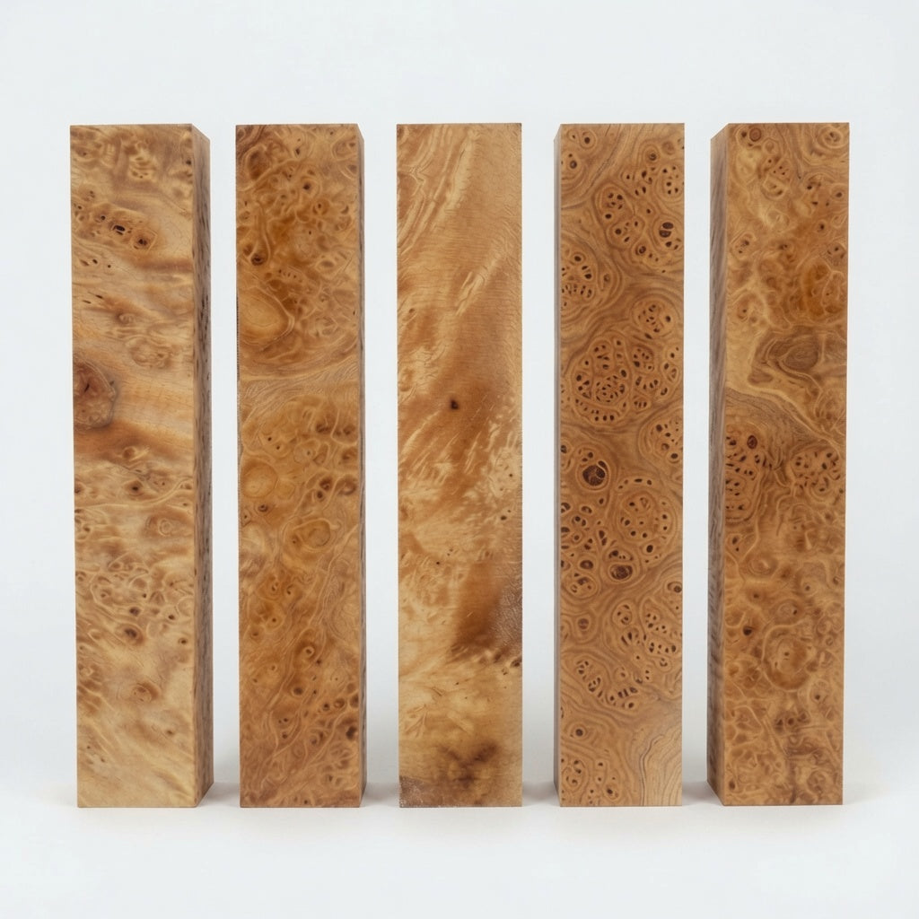 Product Title Suggestion: 5" x 3/4" Box Elder Burl Pen Blanks – Premium Stabilized Turning Stock