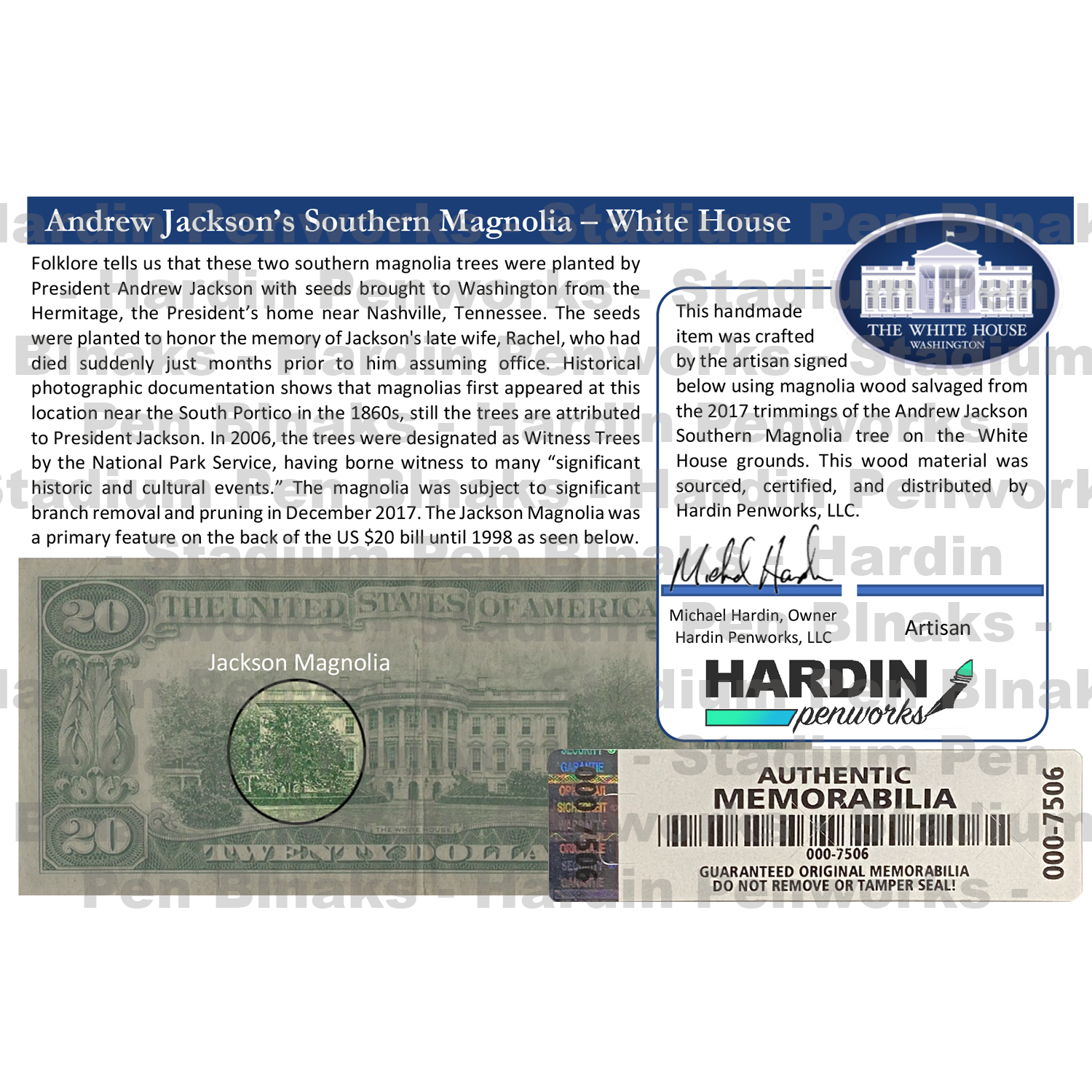 Andrew Jackson's Southern Magnolia – White House