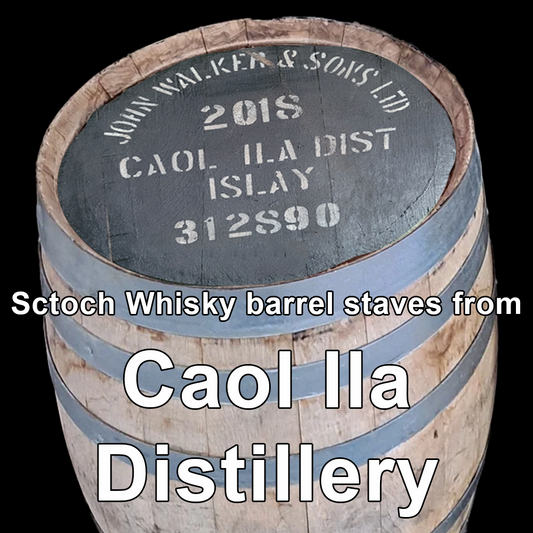 Wood from Caol Ila Distillery scotch barrel staves