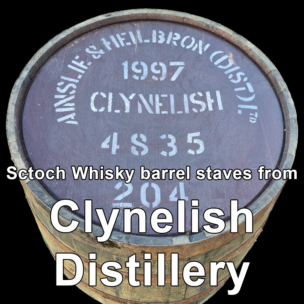 Wood from Clynelish Distillery scotch barrel staves