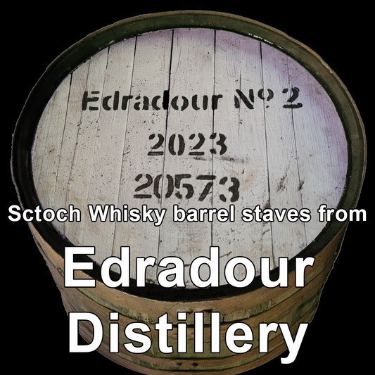 Wood from Edradour Distillery scotch barrel staves