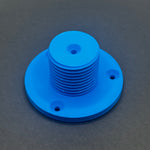 3D printed lathe chuck holder mounted on workshop wall