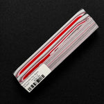 Solid Fordite pen blank FR-0027 with bold red layers accented by white, gray and pink stripes from authentic factory overspray