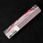 Solid Fordite pen blank FR-0030 showing vibrant red and pink layers against gray and black paint stripes