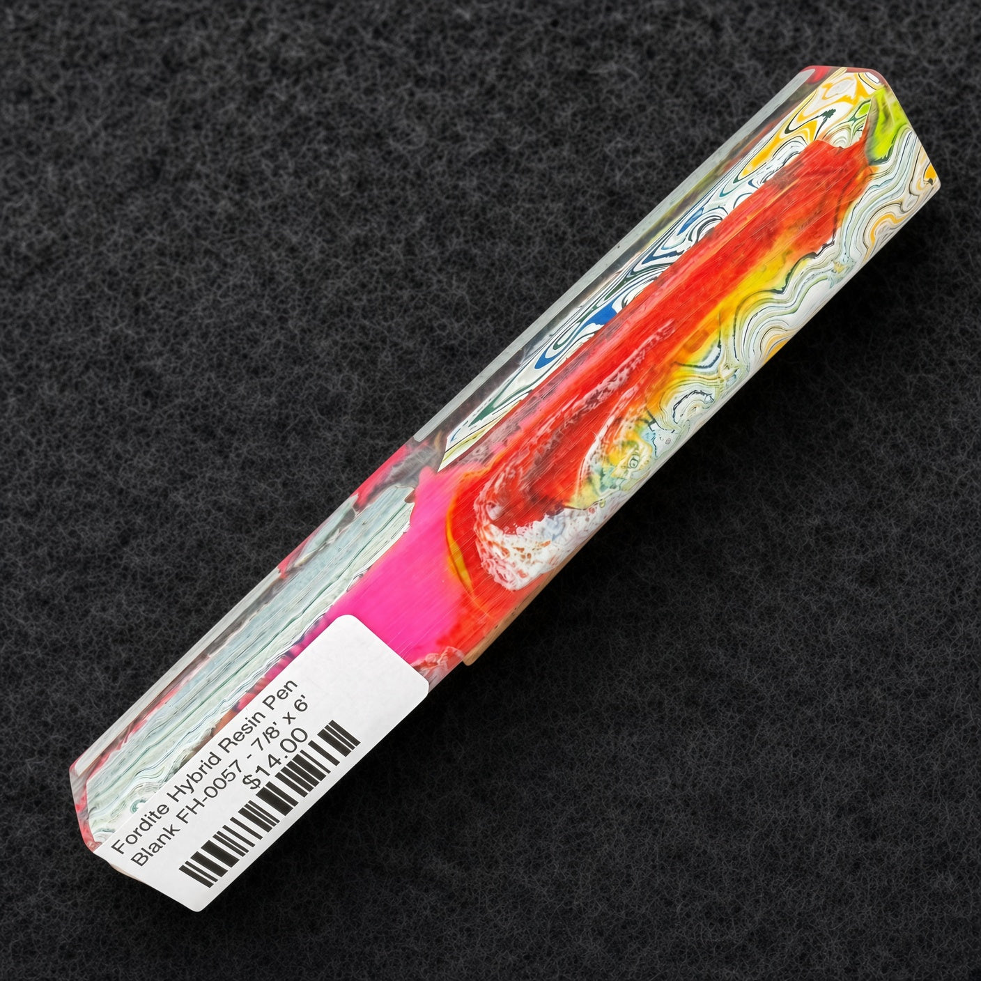Fordite Hybrid Resin Pen Blank FH-0057 - 7/8" x 6"