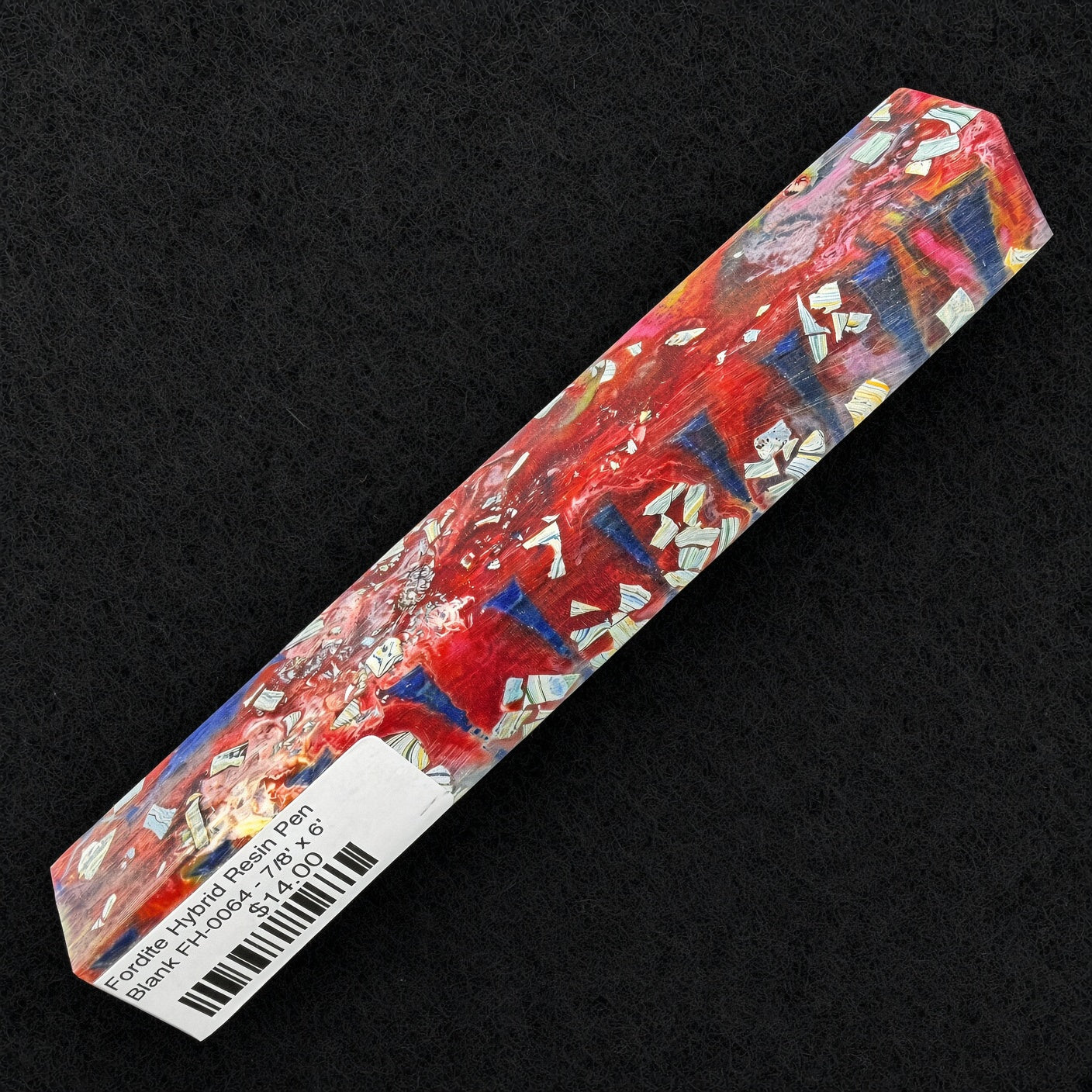 Fordite Hybrid Resin Pen Blank FH-0064 - 7/8" x 6"