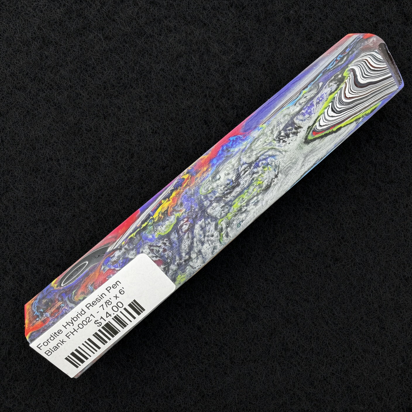 Fordite Hybrid Resin Pen Blank FH-0021 - 7/8" x 6"