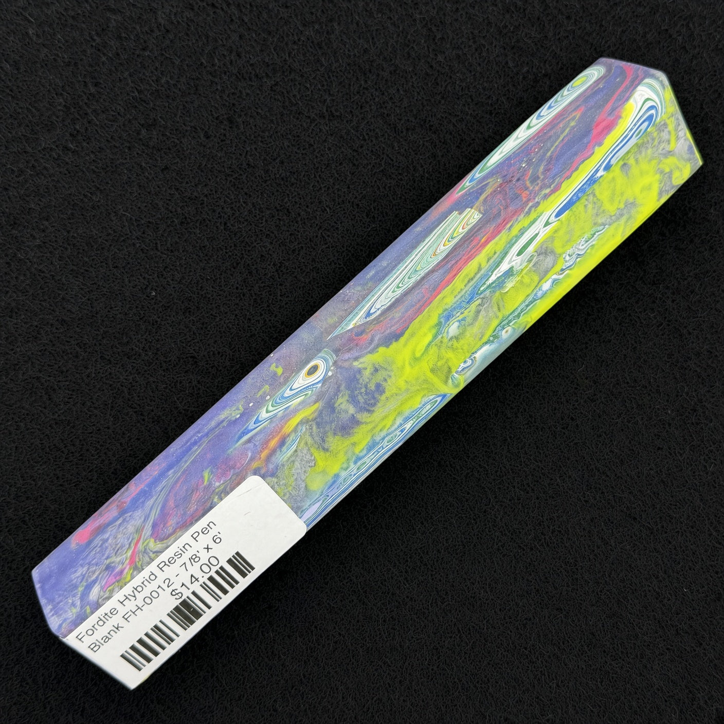 Fordite Hybrid Resin Pen Blank FH-0012 - 7/8" x 6"