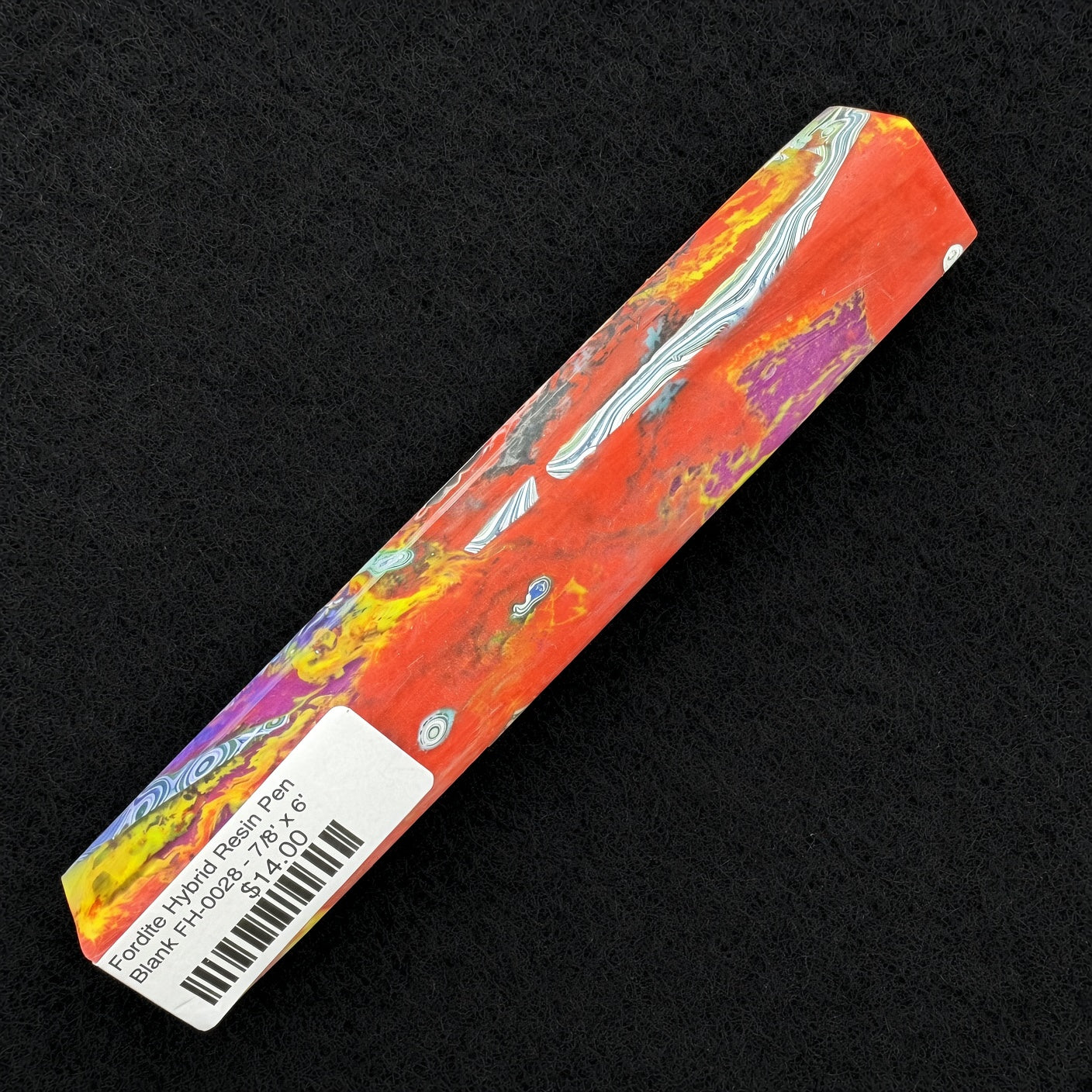 Fordite Hybrid Resin Pen Blank FH-0028 - 7/8" x 6"