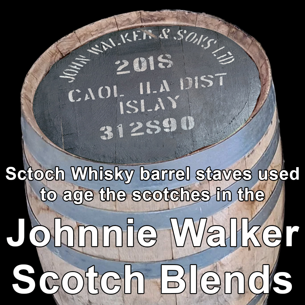 Wood from Johnnie Walker scotch barrel staves