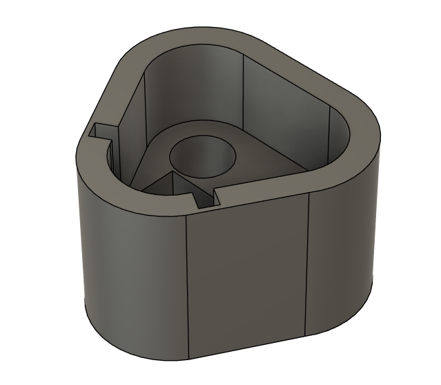 Angled view of single-slot M12 battery holder wall mount