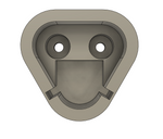 Overhead view of Milwaukee M12 battery wall holder – single slot design