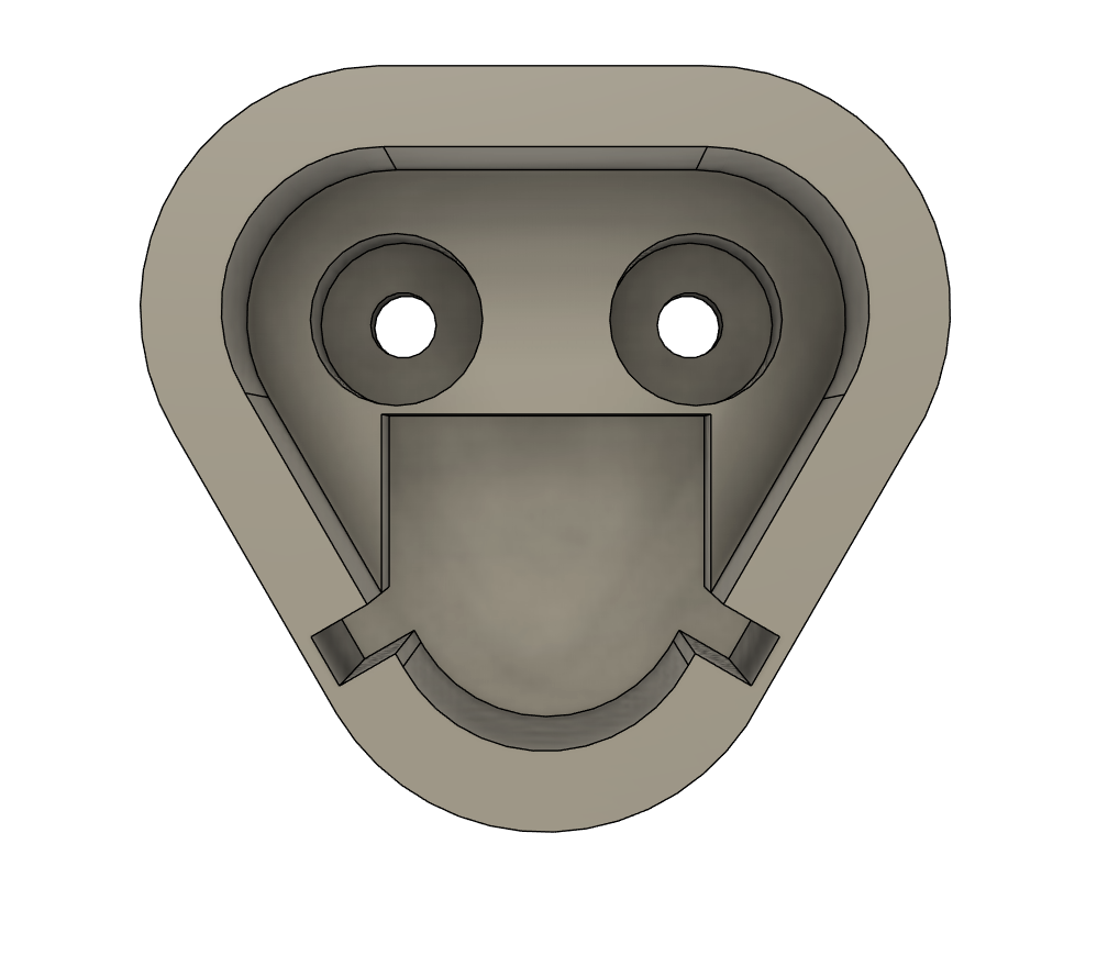 Overhead view of Milwaukee M12 battery wall holder – single slot design