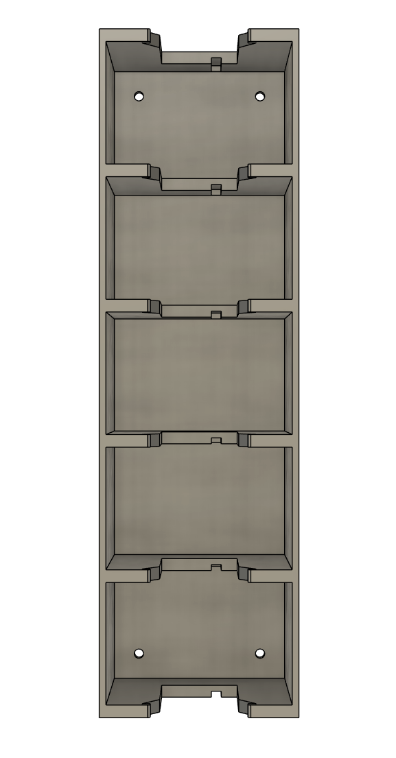 Milwaukee M18 compatible battery holder rack holding 6 2.0Ah batteries wall mounted