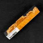 Mallee Burl Resin Hybrid Pen Blank MB-0020 showing rich orange wood tones against deep black resin edges