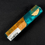 Mallee Burl Resin Hybrid Pen Blank MB-0021 displaying rich teal resin next to golden-orange wood tones