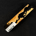 Mallee Burl Resin Hybrid Pen Blank MB-0051 with golden light brown burl wood contrasting deep black resin
