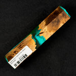 Mallee Burl Resin Hybrid Pen Blank MB-0056 highlighting rich brown wood tones against vibrant turquoise resin