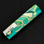 MD-0007 Mosaic Deer Antler Hybrid Pen Blank featuring vibrant turquoise, green, cream and beige mosaic patterns in resin