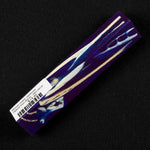 Mosaic Gator Jawbone Hybrid Pen Blank MG-0019 with deep purple resin surrounding white and beige bone fragments