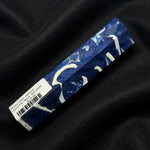 MG-0038 Mosaic Gator Jawbone Hybrid Pen Blank with deep blue resin and scattered white cream jawbone pieces