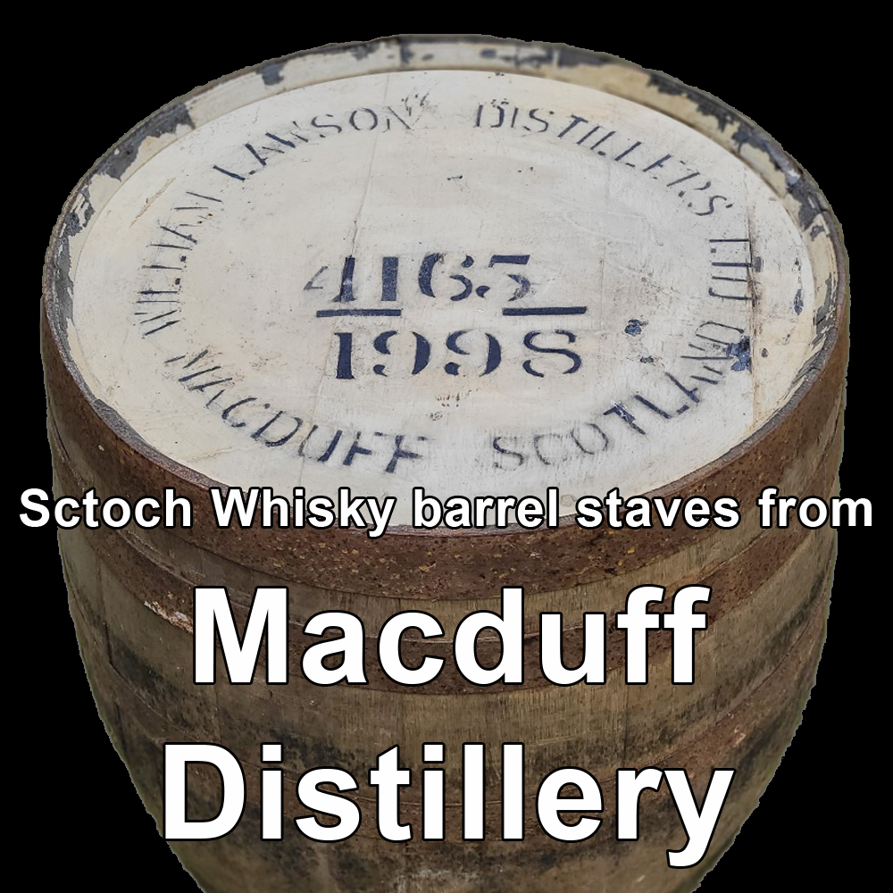 Wood from Macduff Distillery scotch barrel staves