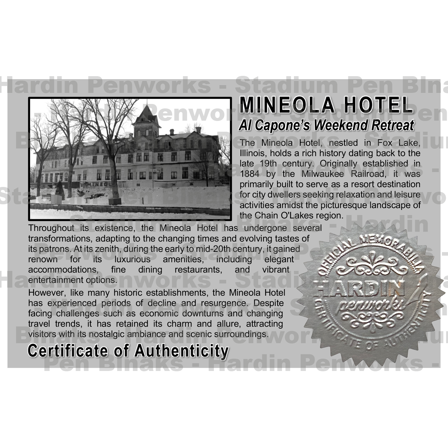 Mineola Hotel - Al Capone’s Weekend Retreat