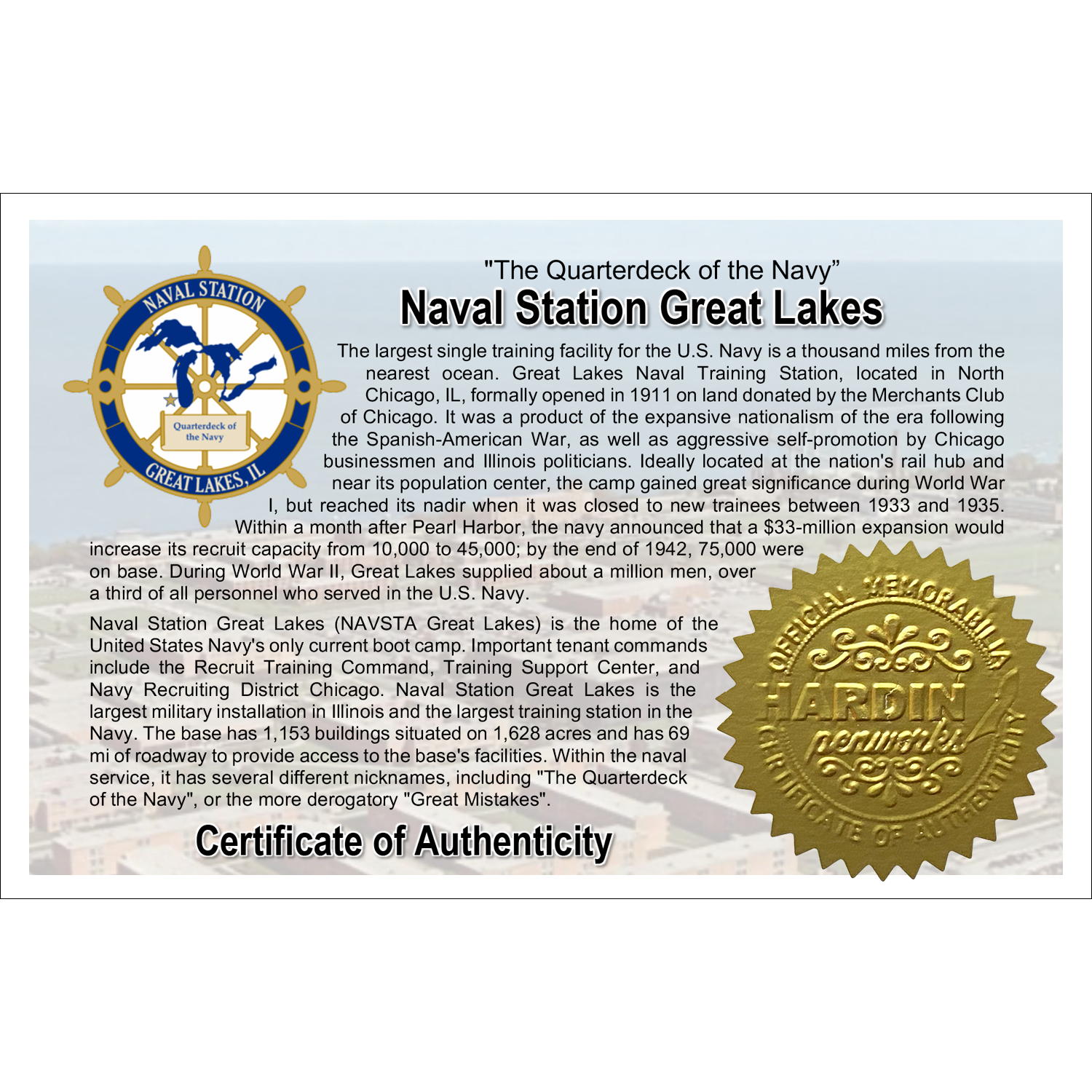 Naval Station Great Lakes - Building 1