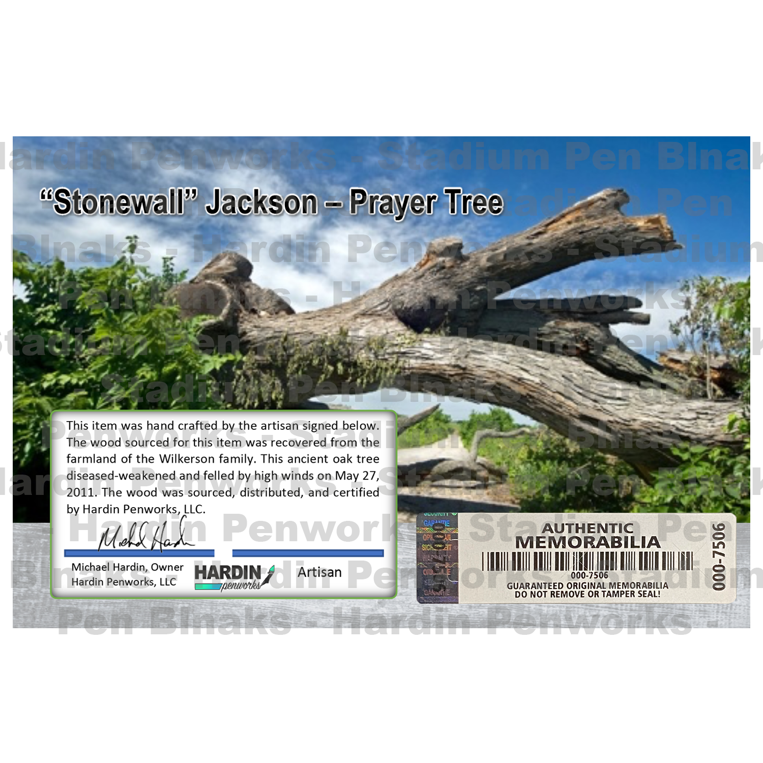 Stonewall Jackson Prayer Tree