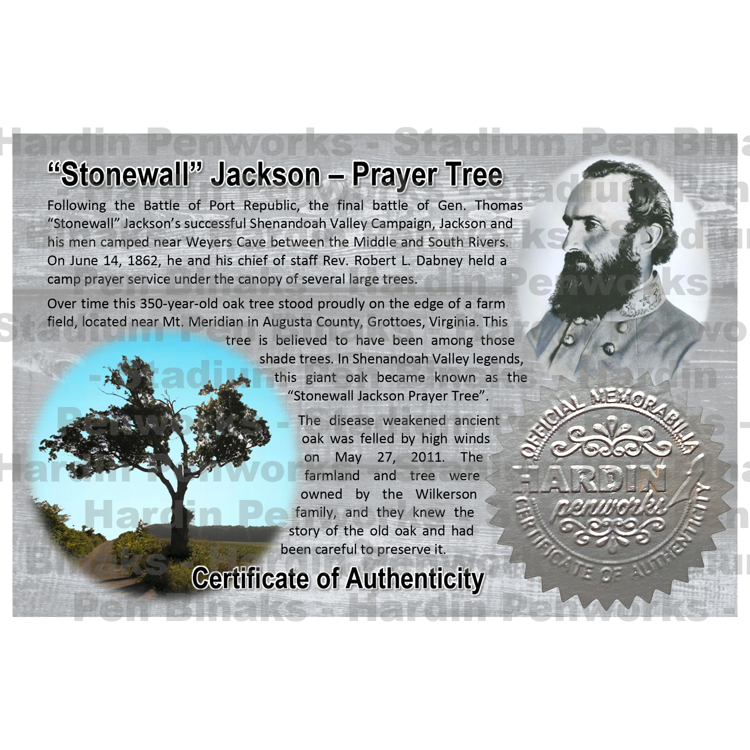 Stonewall Jackson Prayer Tree