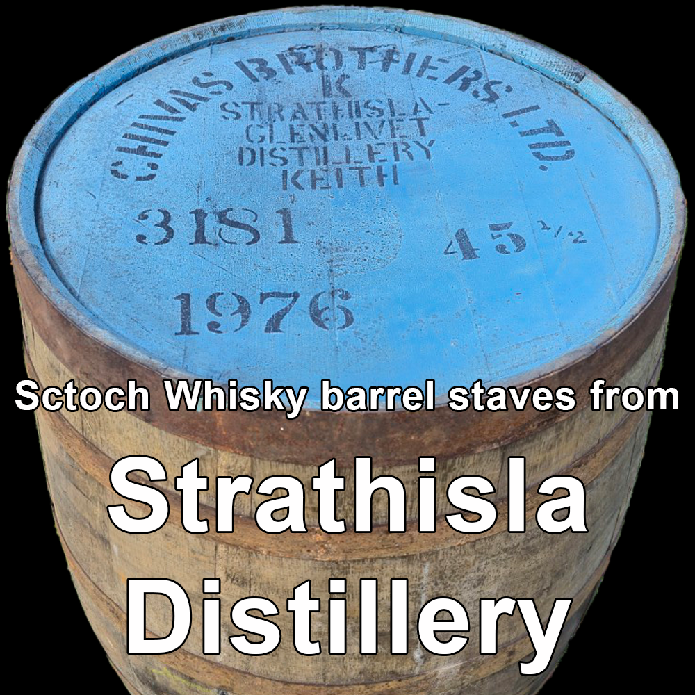 Wood from Strathisla Distillery scotch barrel staves