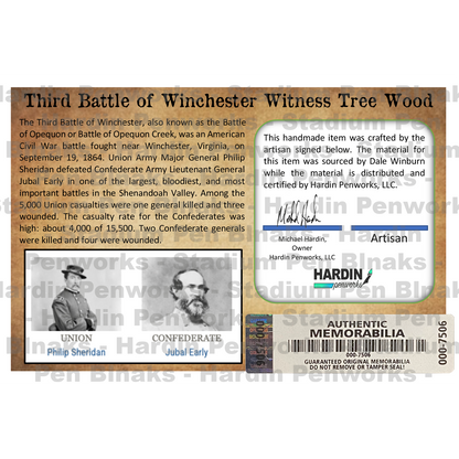 Third Battle of Winchester Witness Tree Wood