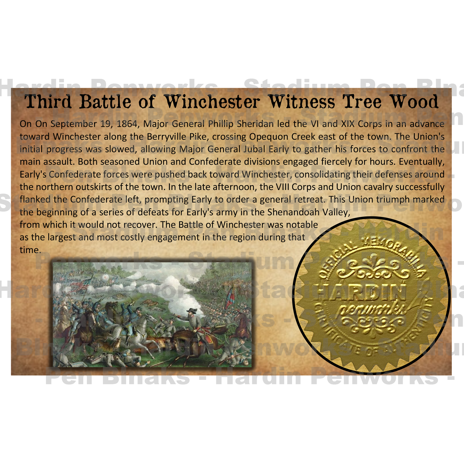Third Battle of Winchester Witness Tree Wood